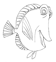 A coloring page of finding nemo